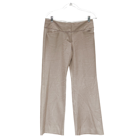 Express Beige Bootcut Pants - Size 4S - Picture 1 of 4